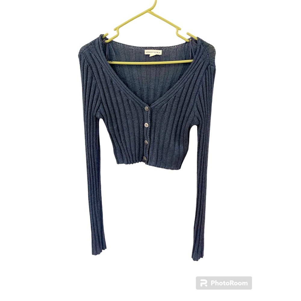 AREOPOSTALE sweater crop top blue color size S